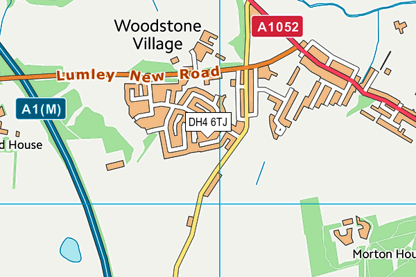 DH4 6TJ map - OS VectorMap District (Ordnance Survey)