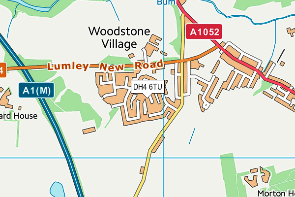 DH4 6TU map - OS VectorMap District (Ordnance Survey)