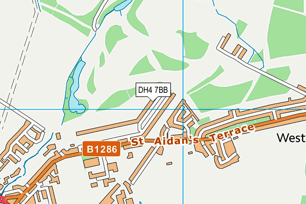 DH4 7BB map - OS VectorMap District (Ordnance Survey)