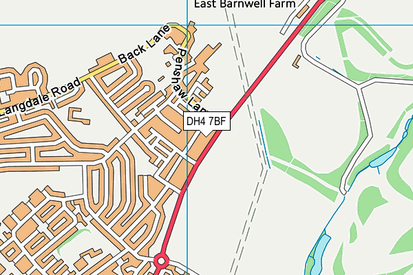 DH4 7BF map - OS VectorMap District (Ordnance Survey)