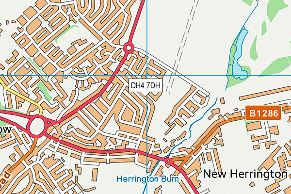 DH4 7DH map - OS VectorMap District (Ordnance Survey)