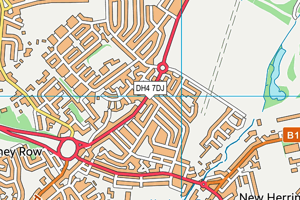 DH4 7DJ map - OS VectorMap District (Ordnance Survey)