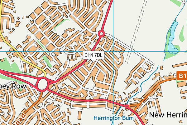 DH4 7DL map - OS VectorMap District (Ordnance Survey)