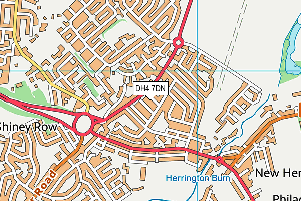 DH4 7DN map - OS VectorMap District (Ordnance Survey)