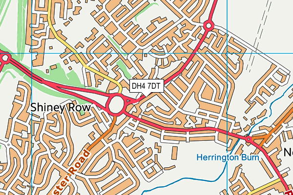 DH4 7DT map - OS VectorMap District (Ordnance Survey)