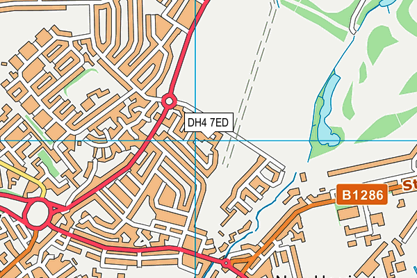 DH4 7ED map - OS VectorMap District (Ordnance Survey)