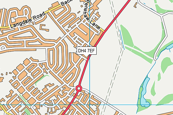 DH4 7EF map - OS VectorMap District (Ordnance Survey)