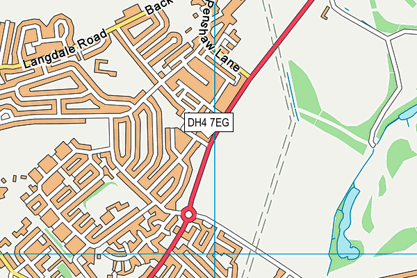 DH4 7EG map - OS VectorMap District (Ordnance Survey)