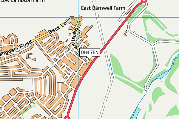 DH4 7EN map - OS VectorMap District (Ordnance Survey)