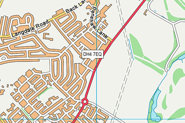 DH4 7EQ map - OS VectorMap District (Ordnance Survey)