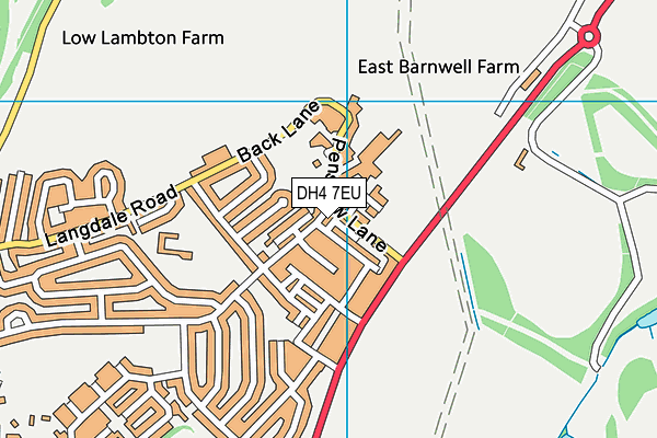 DH4 7EU map - OS VectorMap District (Ordnance Survey)