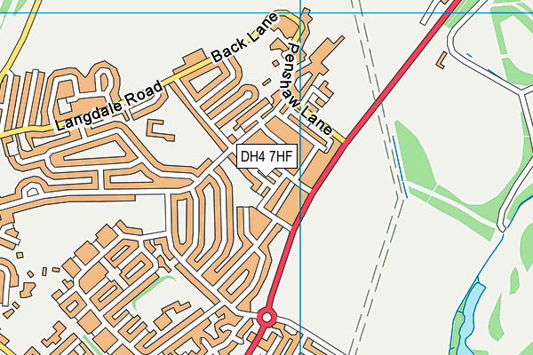 DH4 7HF map - OS VectorMap District (Ordnance Survey)