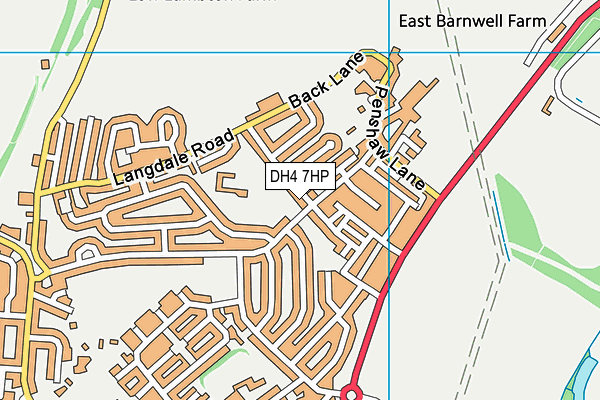 DH4 7HP map - OS VectorMap District (Ordnance Survey)