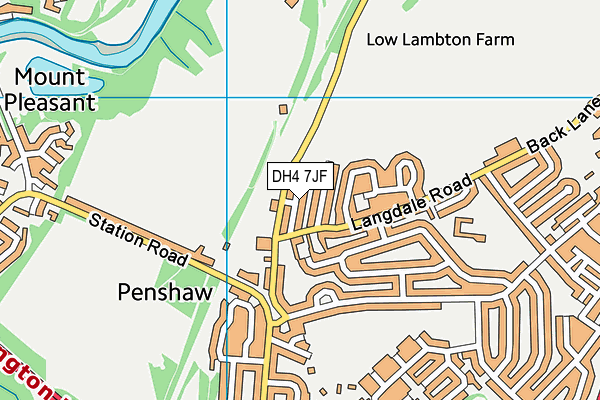 DH4 7JF map - OS VectorMap District (Ordnance Survey)