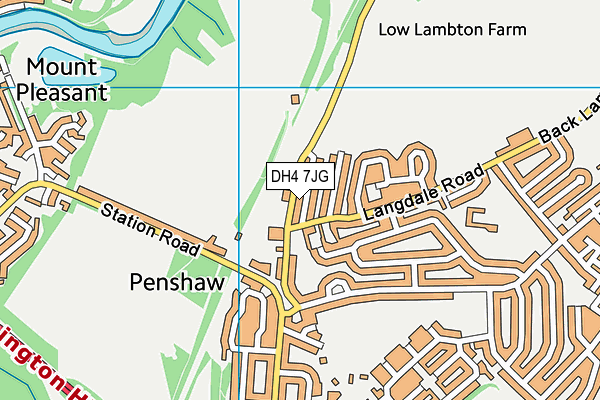 DH4 7JG map - OS VectorMap District (Ordnance Survey)