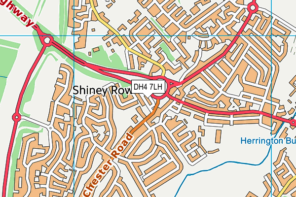 DH4 7LH map - OS VectorMap District (Ordnance Survey)