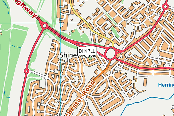 DH4 7LL map - OS VectorMap District (Ordnance Survey)