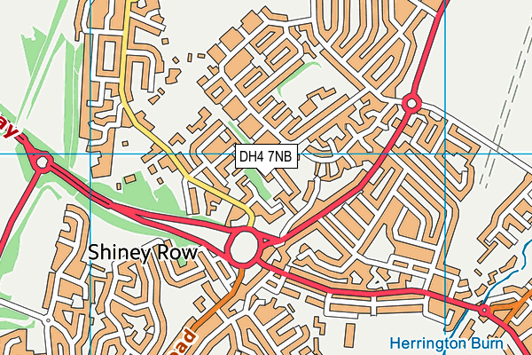 DH4 7NB map - OS VectorMap District (Ordnance Survey)