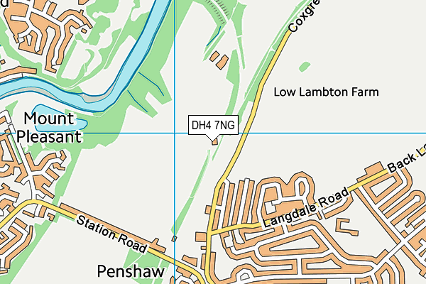 DH4 7NG map - OS VectorMap District (Ordnance Survey)