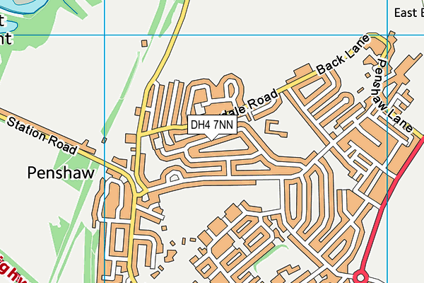 DH4 7NN map - OS VectorMap District (Ordnance Survey)