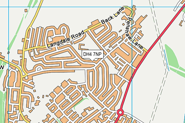 DH4 7NP map - OS VectorMap District (Ordnance Survey)
