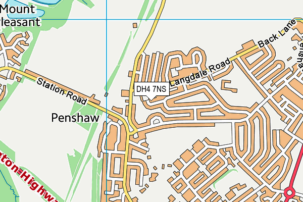 DH4 7NS map - OS VectorMap District (Ordnance Survey)