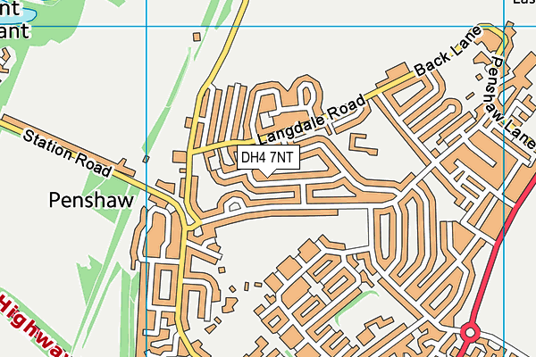 DH4 7NT map - OS VectorMap District (Ordnance Survey)