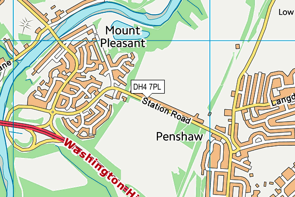 DH4 7PL map - OS VectorMap District (Ordnance Survey)