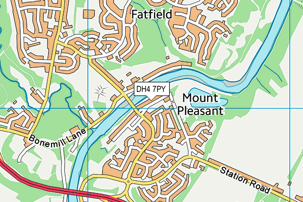 DH4 7PY map - OS VectorMap District (Ordnance Survey)