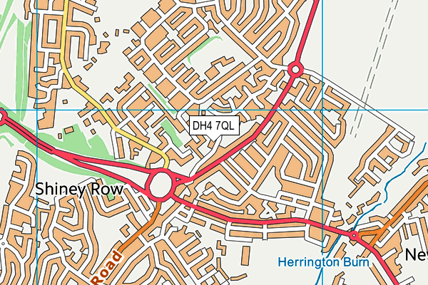 DH4 7QL map - OS VectorMap District (Ordnance Survey)