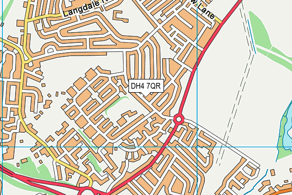 DH4 7QR map - OS VectorMap District (Ordnance Survey)