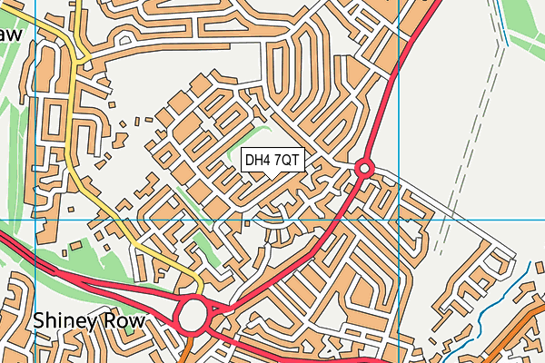 DH4 7QT map - OS VectorMap District (Ordnance Survey)