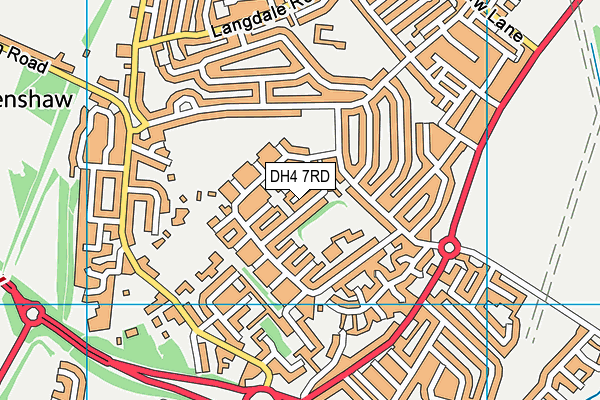 DH4 7RD map - OS VectorMap District (Ordnance Survey)