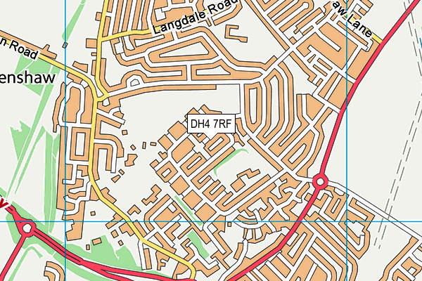 DH4 7RF map - OS VectorMap District (Ordnance Survey)