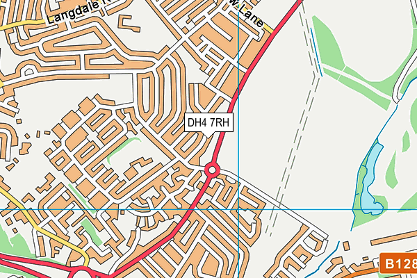 DH4 7RH map - OS VectorMap District (Ordnance Survey)