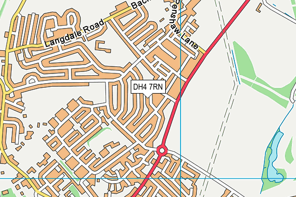 DH4 7RN map - OS VectorMap District (Ordnance Survey)