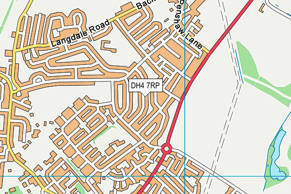 DH4 7RP map - OS VectorMap District (Ordnance Survey)