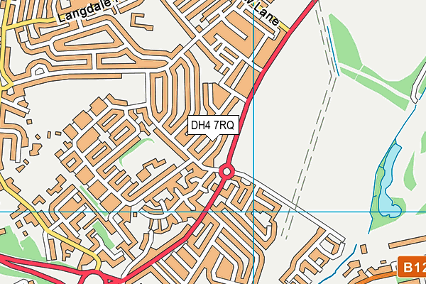 DH4 7RQ map - OS VectorMap District (Ordnance Survey)