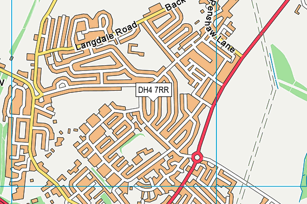 DH4 7RR map - OS VectorMap District (Ordnance Survey)