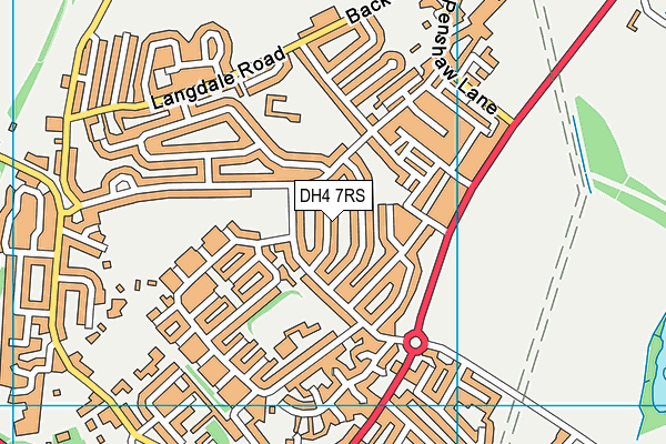DH4 7RS map - OS VectorMap District (Ordnance Survey)
