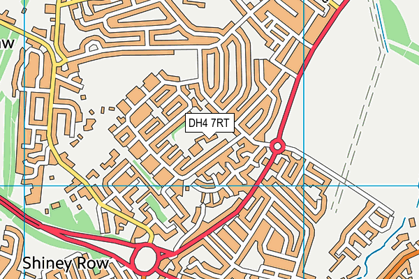 DH4 7RT map - OS VectorMap District (Ordnance Survey)
