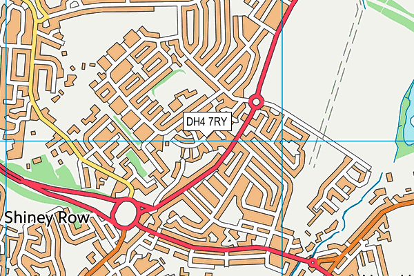 DH4 7RY map - OS VectorMap District (Ordnance Survey)