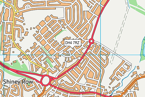 DH4 7RZ map - OS VectorMap District (Ordnance Survey)
