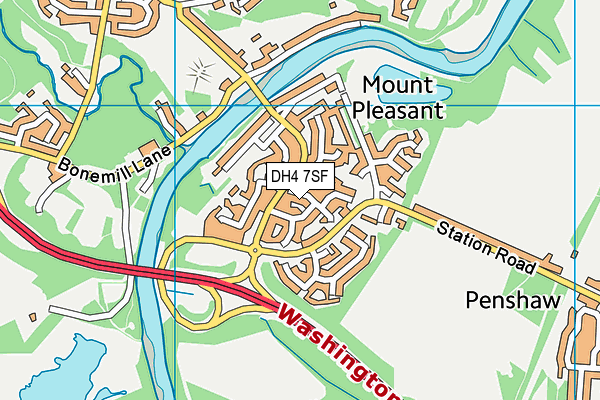 DH4 7SF map - OS VectorMap District (Ordnance Survey)