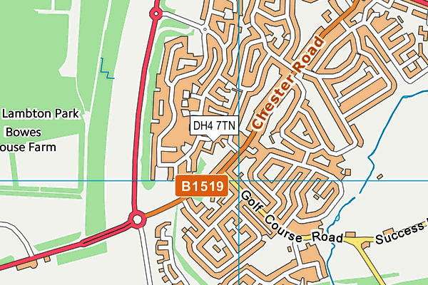 DH4 7TN map - OS VectorMap District (Ordnance Survey)