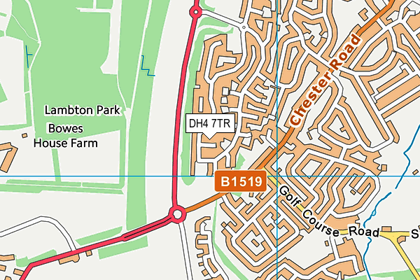 DH4 7TR map - OS VectorMap District (Ordnance Survey)