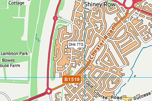 DH4 7TS map - OS VectorMap District (Ordnance Survey)