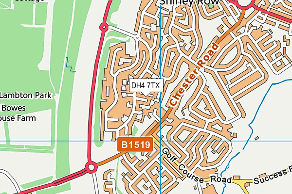 DH4 7TX map - OS VectorMap District (Ordnance Survey)