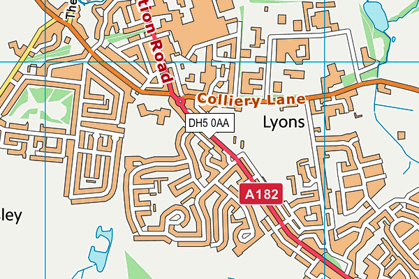 DH5 0AA map - OS VectorMap District (Ordnance Survey)