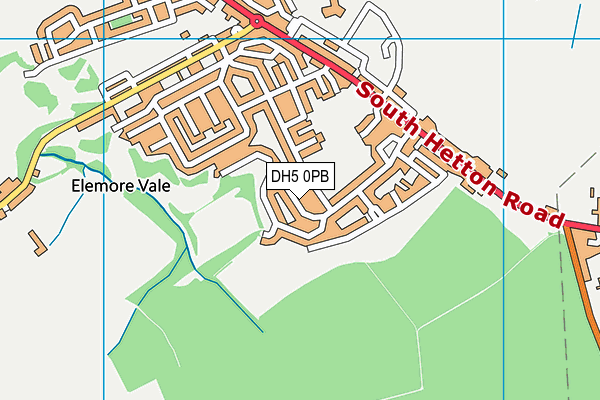 DH5 0PB map - OS VectorMap District (Ordnance Survey)